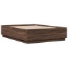 Rám postele hnědý dub 135 x 190 cm kompozitní dřevo 3209743