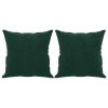 2místná pohovka s polštáři tmavě zelená 140 cm samet 3200947