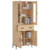 Skříň highboard dub sonoma 69,5 x 34 x 180 cm kompozitní dřevo 3198540