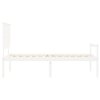 Postel s čelem pro seniory bílý 90x200 cm masivní dřevo 3195467