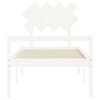 Postel s čelem pro seniory bílý 90x200 cm masivní dřevo 3195532
