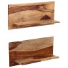 Nástěnné police 2 ks 58 x 26 x 20 cm masivní akáciové dřevo 247930