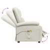 Elektrické masážní křeslo krémové samet 3098413