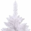 Umělý vánoční stromeček s 300 LED diodami Bílá 240 cm PVC a kov 3210117
