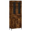 Skříň highboard kouřový dub 69,5 x 34 x 180 cm kompozitní dřevo 3198542