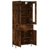 Skříň highboard kouřový dub 69,5 x 34 x 180 cm kompozitní dřevo 3198542