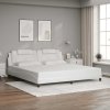 Rám postele Viana bez matrace bílý 200x200 cm umělá kůže 3208118