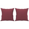 2místná pohovka s polštáři vínová 140 cm textil 3200915