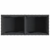 Zahradní truhlíky se 2 květináči 2 ks černé 72 x 30 x 32 cm 3210528