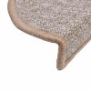 Schodové rohože 10 ks 56 x 17 x 3 cm světle hnědé půlkulaté 149739