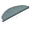Schodové rohože 15 ks 56 x 17 x 3 cm mořsky modré půlkulaté 322362