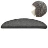Schodové rohože 15 ks 56 x 17 x 3 cm tmavě šedé, půlkulaté 322368