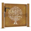 Zahradní branka 100 x 75 cm z cortenové oceli, design stromu 153214