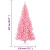 Umělý vánoční stromek se stojanem růžový 210 cm PVC 320999