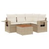 5dílná zahradní sedací souprava s poduškami béžová polyratan 3224546