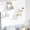 Plovoucí nástěnné police 4 ks bílé vysoký lesk 40x23x3,8 cm MDF 323744