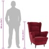 Křeslo vínové samet 324064