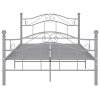 Rám postele šedý kov 120 x 200 cm 324996