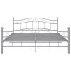 Rám postele šedý kov 140 x 200 cm 324999