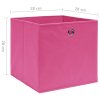 Úložné boxy 10 ks netkaná textilie 28 x 28 x 28 cm růžové 325205