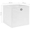Úložné boxy 10 ks netkaná textilie 28 x 28 x 28 cm bílé 325209