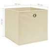 Úložné boxy 4 ks netkaná textilie 28 x 28 x 28 cm krémové 325215