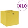 Úložné boxy 10 ks netkaná textilie 28 x 28 x 28 cm žluté 325225
