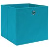Úložné boxy 4 ks netkaná textilie 28 x 28 x 28 cm bledě modré 325231