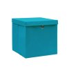 Úložné boxy s víky 4 ks 28 x 28 x 28 cm bledě modré 325232