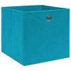 Úložné boxy 10 ks netkaná textilie 28 x 28 x 28 cm bledě modré 325233