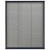 Plisovaná okenní síť proti hmyzu hliník antracitová 60 x 80 cm 148663