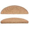 Schodové rohože 10 ks 56 x 17 x 3 cm béžové, půlkulaté 149787