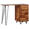 Psací stůl s 1 zásuvkou a 1 skříňkou, masivní akácie 244359