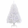 Umělý vánoční stromeček s 150 LED diodami Bílá 120 cm PVC a kov 3210079