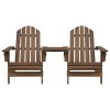 Zahradní židle Adirondack s čajovým stolkem masivní jedle hnědé 310069