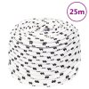 Splétané lodní lano bílé 8 mm x 25 m polyester 152766