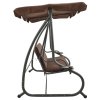Zahradní houpačka se stříškou kávová 313338