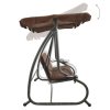 Zahradní houpačka se stříškou kávová 313338