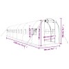 Skleník s ocelovým rámem bílý 24 m² 12 x 2 x 2 m 3188032