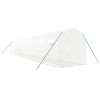 Skleník s ocelovým rámem bílý 24 m² 12 x 2 x 2 m 3188032