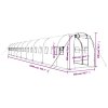 Skleník s ocelovým rámem zelený 36 m² 18 x 2 x 2 m 3188024