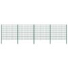 Plotový panel se sloupky železný 694,5 x 160 cm zelený 278673