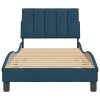 Rám postele bez matrace Hanko modrý 90 x 190 cm samet 3207823