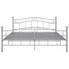 Rám postele šedý kov 180 x 200 cm 325005
