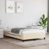 Rám postele bez matrací krémově 120x190 cm textil 3269636