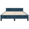 Rám postele bez matrací tmavě modrá 120x190 cm samet 3270570