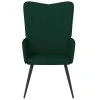 Relaxační křeslo tmavě zelené samet 327679