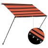 Zatahovací markýza s LED světlem 150 x 150 cm oranžovo-hnědá