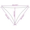 Stínící plachta oxfordská látka trojúhelníková 5 x 6 x 6 m bílá 135291