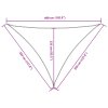 Stínící plachta oxfordská látka trojúhelník 3,5x3,5x4,9 m černá 135780